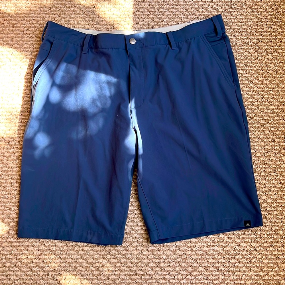 Adidas blue athletic shorts. Lightly worn (1-2) for golf these are lightweight